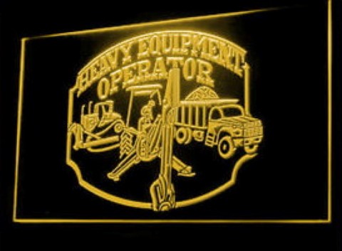 Heavy Equipment Operator Mining LED Neon Sign